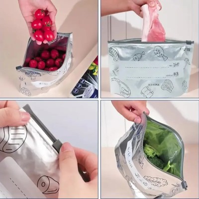১০ পিস ( ২.৫ কেজি) Aluminum Foil Zip Lock Storage Bag