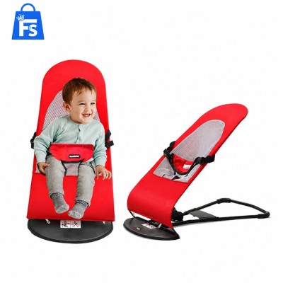 Foldable Soft Newborn Baby Bouncing Chair, Baby Bouncer Seat Safety Balanced Rocking Bouncer