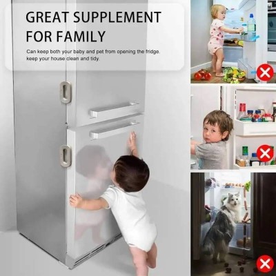 Refrigerator safety door lock